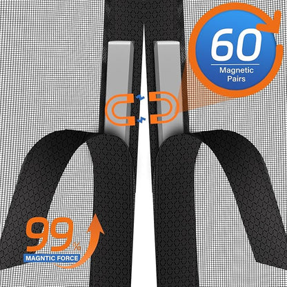 Upgraded PET Mesh Magnetic Screen Door Stronger Than Fiberglass and Polyester - Image 4