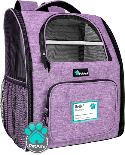 PetAmi Dog Backpack Carrier for Small Large Cat, Ventilated Pet Hiking Backpack by PetAmi
