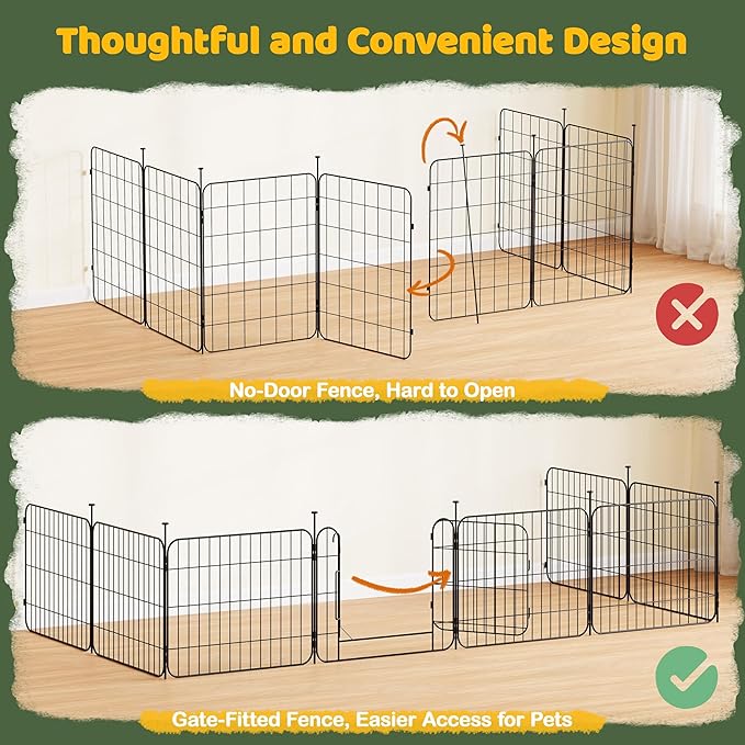 Yaheetech Expandable Dog Playpen, 8 Panel 20 inch Puppy Playpen - Image 7