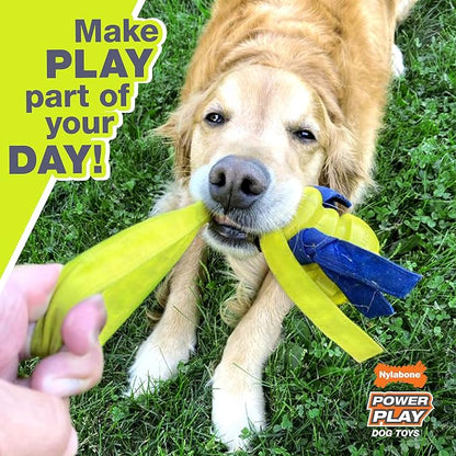 Nylabone Power Play Gripz Felt Basketball Rubber Fetch Toy, Squeaky Ball - Image 4
