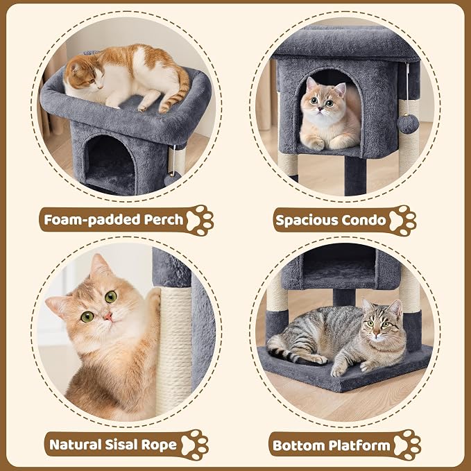 Yaheetech 23.5in Cat Tree Tower, Cat Condo - Image 4