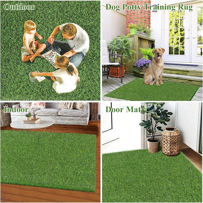 Bsmathom Artificial Grass Rug Indoor Outdoor Rug, Dog Grass Mat - Image 8