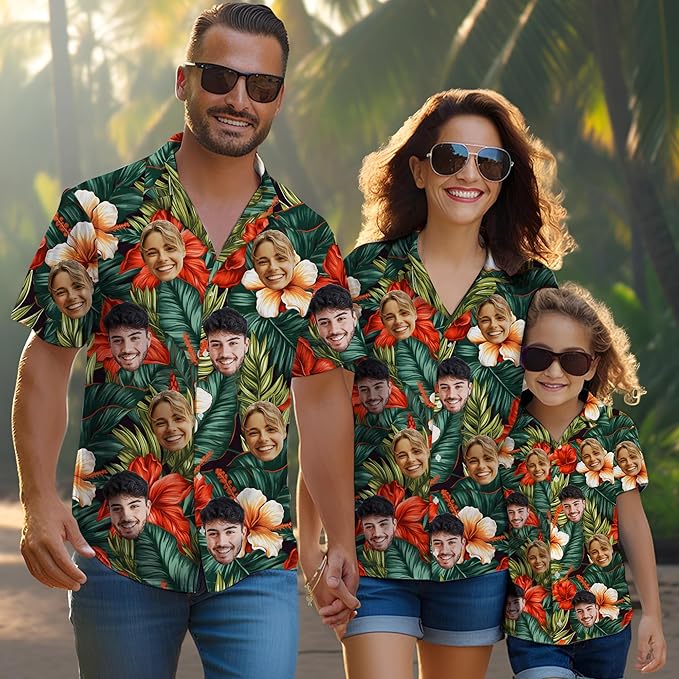 Custom Hawaiian Shirt with Face Photo Picture - Image 3