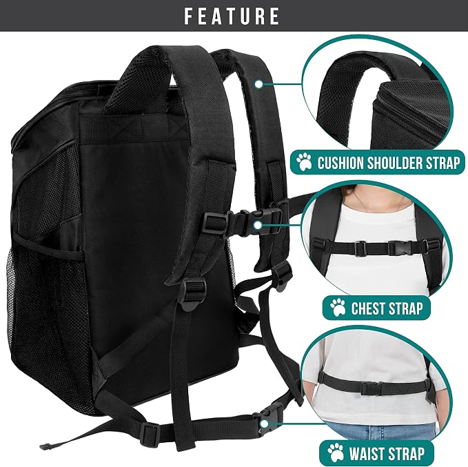 PetAmi Small Dogs and Cat Backpack Carrier, Airline Approved Pet Backpack - Image 4