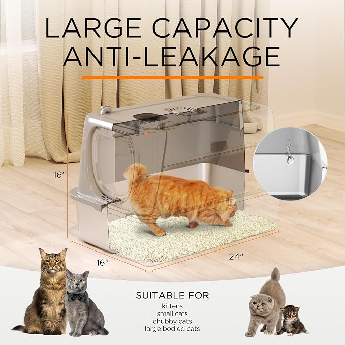 Anywish Stainless Steel Cat Litter Box - Image 6