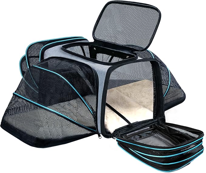 Cat/Dog Airline Approved Expandable Pet Carrier by TDHDIKE