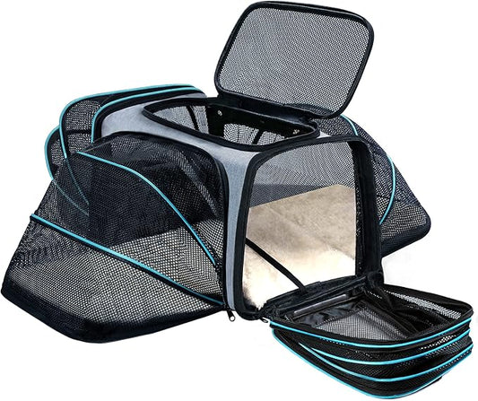 Cat/Dog Airline Approved Expandable Pet Carrier by TDHDIKE