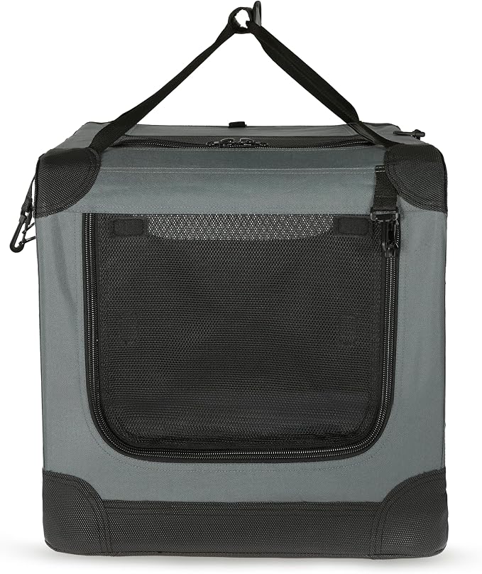 Amazon Basics 4-Door Portable Folding Soft Dog Crate, Collapsible Travel Kennel - Image 5