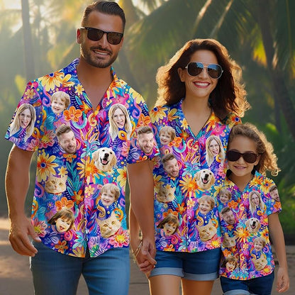 Custom Hawaiian Shirt with Face Photo Picture - Image 3