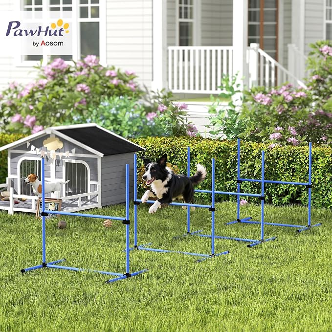 PawHut 4 Piece Dog Agility Training Equipment - Image 2