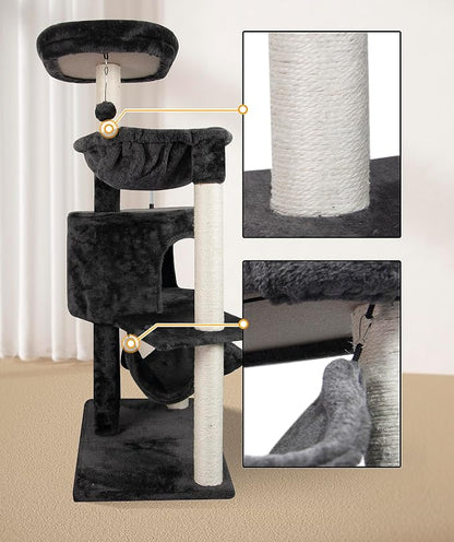 YUNIQUE Cat Tree with Cat Condo and Big Hammock - Image 4