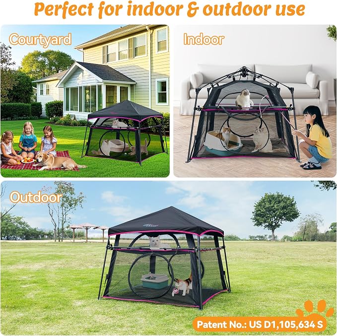 Extra Large Catio Outdoor Cat Enclosure 2-Tier Cat Tent - Image 2