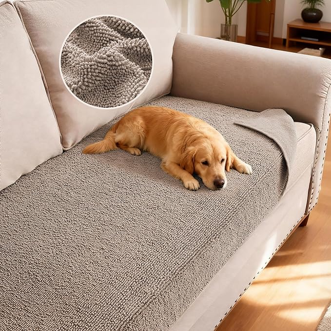 H.VERSAILTEX Non Slip Pet Couch Cover Chenille Dog Bed Protector Thick Soft by HVERSAILTEX