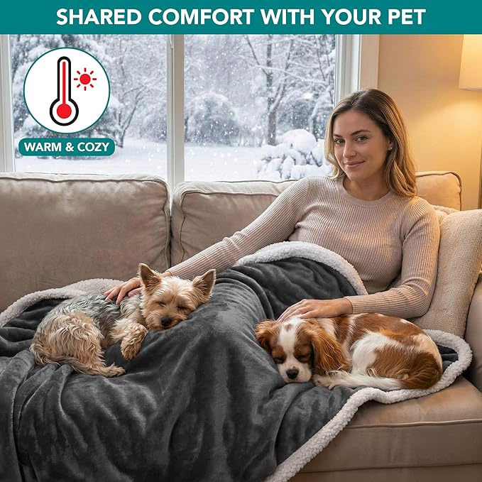 PetAmi Waterproof Dog Blanket for Small Medium Dog Puppy Cat Throw for Couch - Image 4