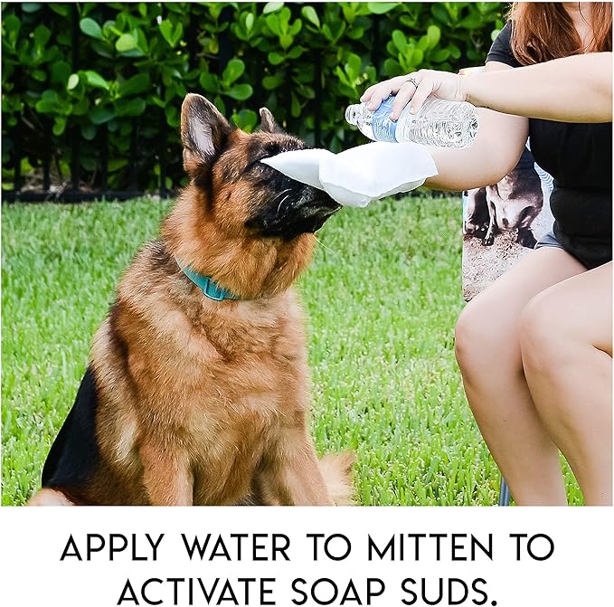 No Rinse Pet Wipes | Rinse Free Shampoo Mittens | Dogs & Cats | Bath Wipes - Image 6