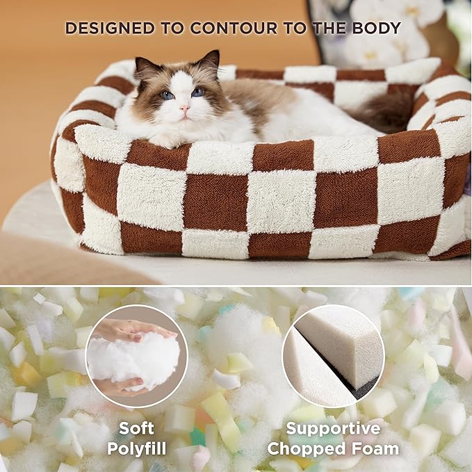 LE SURE Cute Dog Bed for Small Dogs & Cats- Washable Puppy Beds, Cozy Rectangle - Image 3