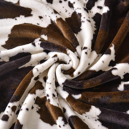Bnuitland Cow Print Throw Blanket, Large Size 90x90 Inches - Image 6