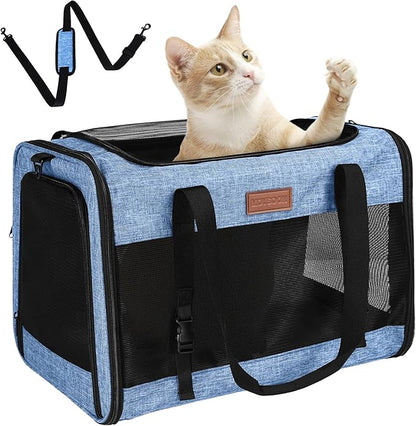 PETUX Large Pet Carrier for Large Cats ＆ Small Dogs by PETUX