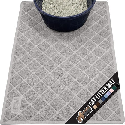 GORILLA GRIP Cat Litter Box Mat, Water Resistant, US Designed Kitty Litter by GorillaGrip
