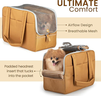 Dog Purse Carrier for Small Dogs – Cotton Padded Interior, Breathable Mesh & - Image 6