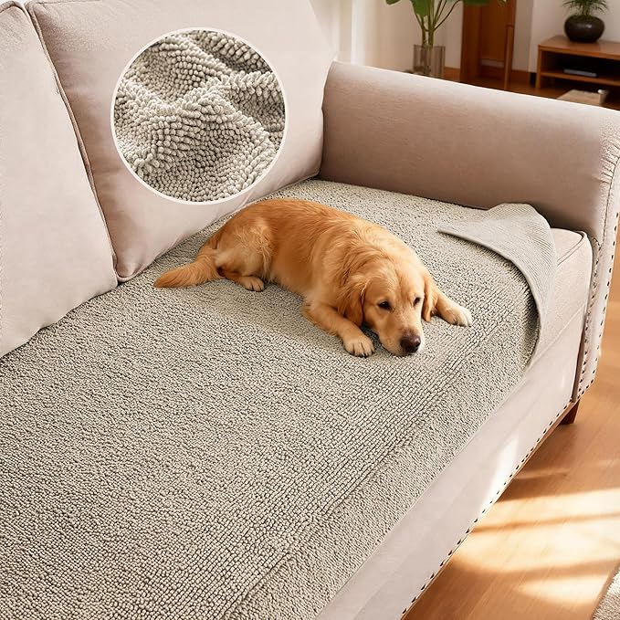 H.VERSAILTEX Non Slip Pet Couch Cover Chenille Dog Bed Protector Thick Soft by HVERSAILTEX