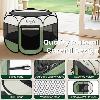 Love's cabin Pet Puppy Dog Playpen, Small Dog Tent Crates Cage Indoor/Outdoor - Image 5