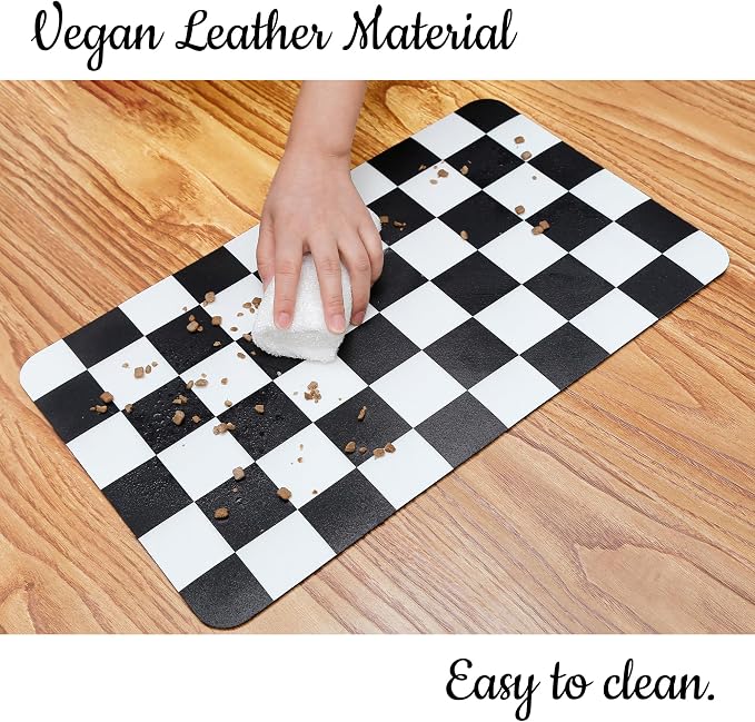 Ralxion Checkered Dog Feeding Mat, Absorbent Mats - Image 6