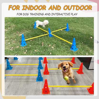 Dog Agility Hurdle Cone Set, Dog Agility Set Include 12 Agility Cones 6 Agility - Image 7
