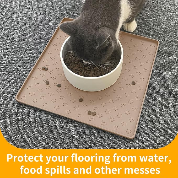 Ptlom Dog Food Mat Anti-Slip Bowl Mats - Image 6