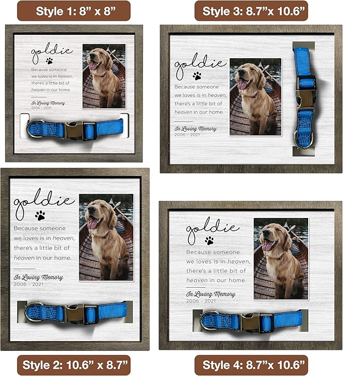 Customized Dog Collar Frame Memorial Pet Loss Sign - Image 4