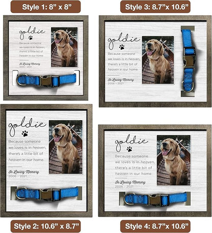 Customized Dog Collar Frame Memorial Pet Loss Sign - Image 4