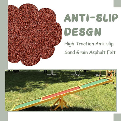 71" Dog Agility Seesaw Outdoor for Training and Exercise, Wooden Agility Dog - Image 4
