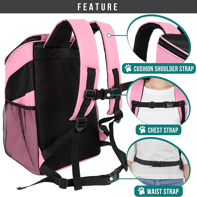 PetAmi Small Dogs and Cat Backpack Carrier, Airline Approved Pet Backpack - Image 5