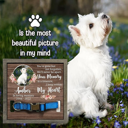 Personalized Pet Loss Gifts Dog Picture Collar Frame Pet Remembrance Memorial - Image 6