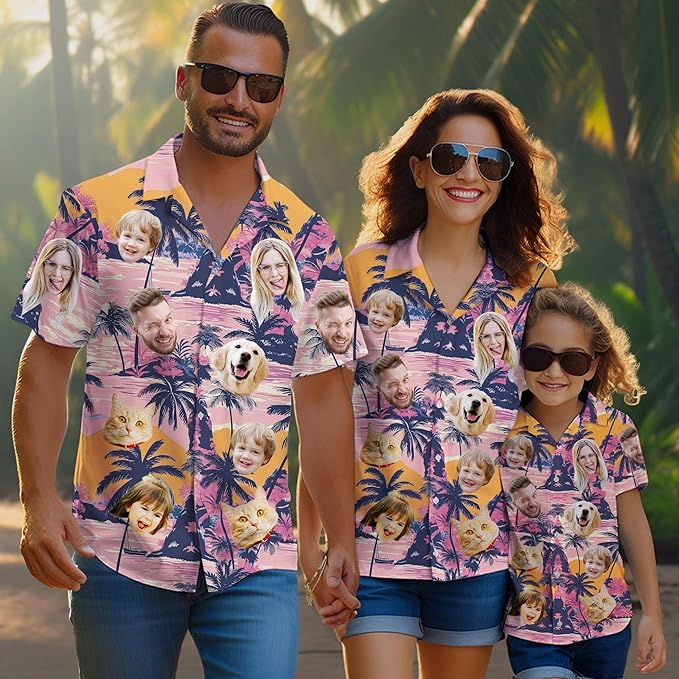 Custom Hawaiian Shirt with Face Photo Picture - Image 3