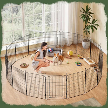 Yaheetech Expandable Dog Playpen, 16 Panel 32 inch Puppy Playpen - Image 3