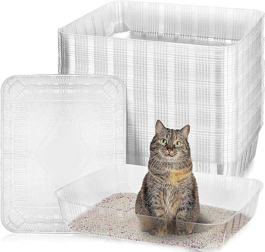 Zubebe 50 Pack Disposable Cat Litter Box by Zubebe