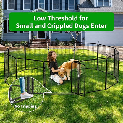 Dog Playpen Outdoor Extra Wide 32 Piece Panels Heavy Duty Dog Fence 47" Height - Image 3