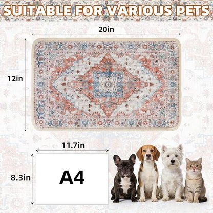 PUPTECK Dog Food Mat, Absorbent Pet Feeding Bowl Mat, Non-Slip Dog Mat - Image 2