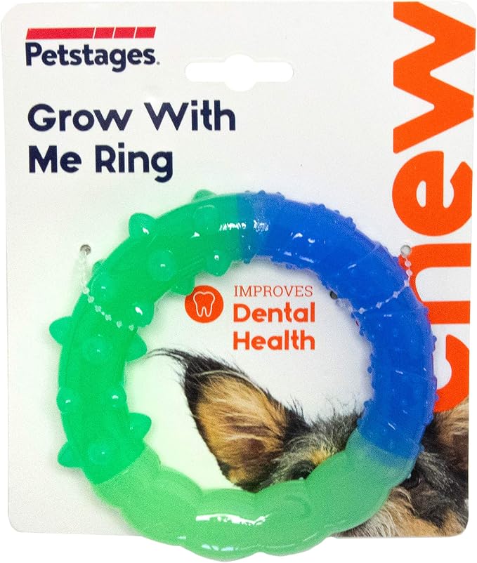 Outward Hound Pupstages Grow-with-Me Ring Dog Chew Toy, Durable Rubber - Image 2