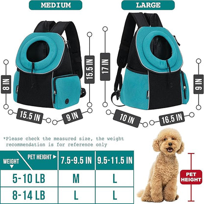 PetAmi Front Carrier Backpack, Ventilated Adjustable Pet Chest Carrier - Image 3