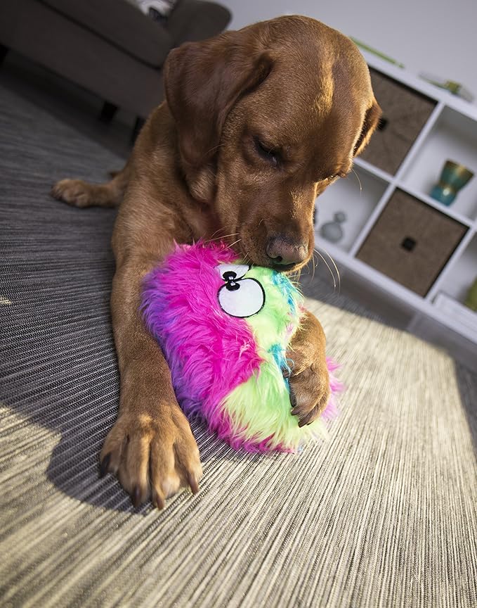 goDog Furballz Squeaky Plush Ball Dog Toy, Chew Guard Technology - Image 7