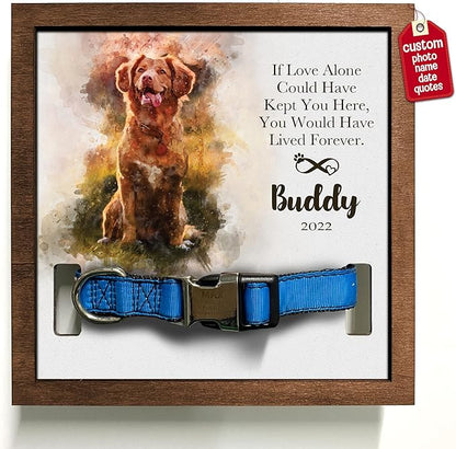 Personalized Pet Memorial Gifts Water Color Dog Picture Frame Dog Loss Sympathy by Bfigift