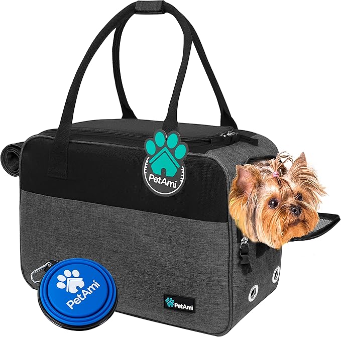 PetAmi Dog Purse Carrier for Small Dogs, Airline Approved Soft Sided Pet Carrier by PetAmi