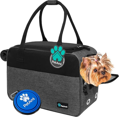 PetAmi Dog Purse Carrier for Small Dogs, Airline Approved Soft Sided Pet Carrier by PetAmi