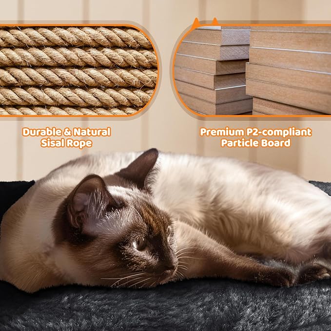 Yaheetech 68.5in Cat Tree for Large Cats, Large Condo, Stable Pet Play House - Image 8