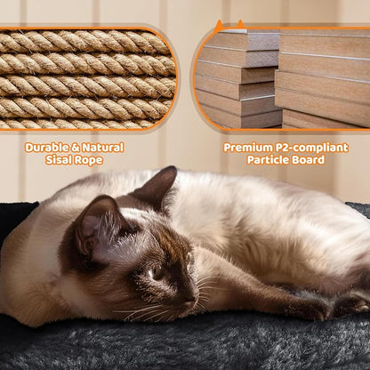 Yaheetech 68.5in Cat Tree for Large Cats, Large Condo, Stable Pet Play House - Image 8
