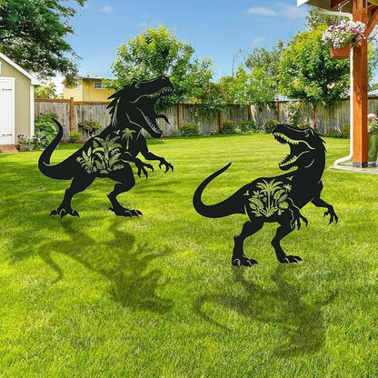 Dinosaur Metal Garden Stakes Yard Decor, Lawn Ornaments - Image 6