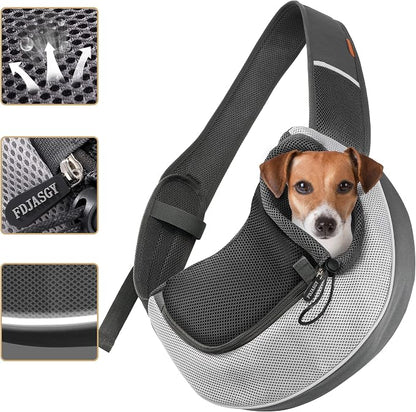 FDJASGY Pet Sling Carrier for Small Dogs Cats, Breathable Mesh Travelling Hand - Image 2