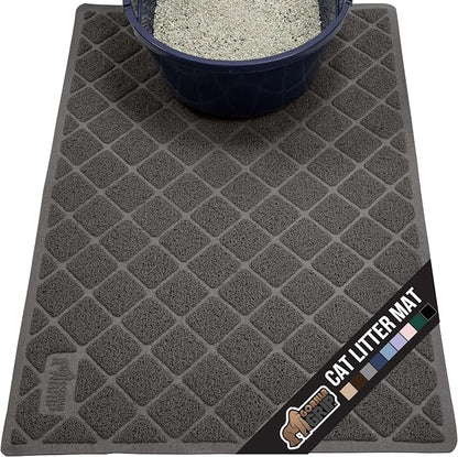 GORILLA GRIP Cat Litter Box Mat, Water Resistant, US Designed Kitty Litter by GorillaGrip